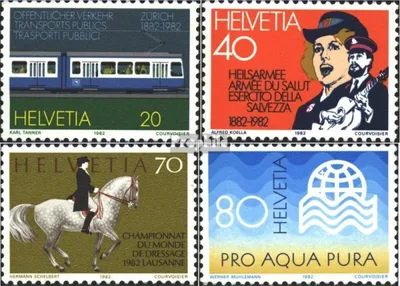 Produktbild von Briefmarken Schweiz 1982 Mi 1232-1235 (kompl.Ausg.) gestempelt Jahresereignisse