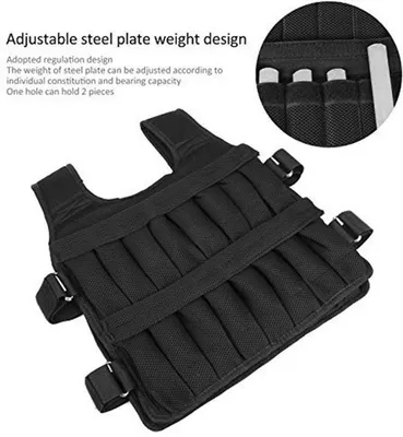 Gewichtsweste 35kg - Verstellbar - Rutschfest - Stoßfest - Atmungsaktives Material - Mehrere Sandsäcke - Gewichtsweste