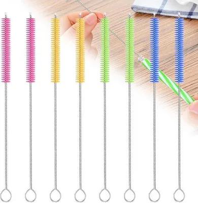 Produktbild von Reinigungsbürsten, 8 Stück 20 cm lange, für die Reinigung von Reaktionsröhrchen, kleine und schmale Milchrohrbürsten, Stahlbürsten für kleine Zwischenräume
