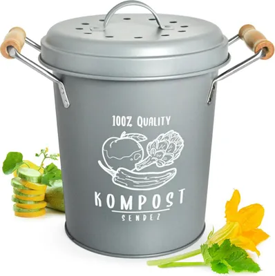 Produktbild von Komposteimer mit Aktivkohlefilter Kompostbehälter Mülleimer Abfalleimer