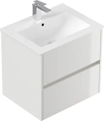 Produktbild von Badmöbel Waschplatz "Limes 60 cm" weiß Hochglanz