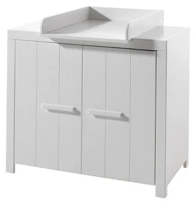 Produktbild von Erik Kommode mit 2 Türen und Windelregal - weiß