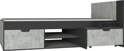 Produktbild von Kinderbett / Jugendbett Sprimont 13, Farbe: Dunkelgrau / Grau - 90 x 200 cm (B x L)
