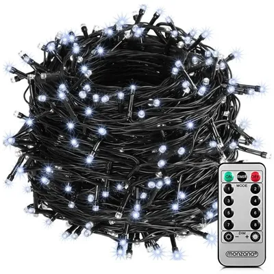 Image de MONZANA® Guirlande lumineuse 400 LED Blanc froid avec télécommande minuteur décoration de Noël illumination éclairage
