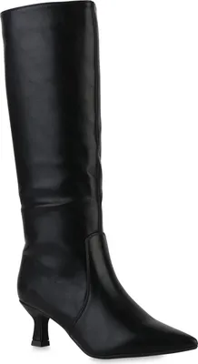 Produktbild von VAN HILL Damen Gefütterte Klassische Stiefel Spitz Schuhe 841791, Farbe: Schwarz, Größe: 40