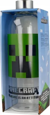 Image de BOUTEILLE Bouteille d'eau en verre pour jus 1000 ml MINECRAFT