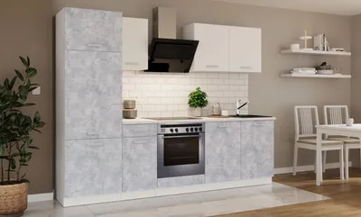 Produktbild von Küche Toni 260 cm Küchenzeile Küchenblock Singleküche Einbauküche