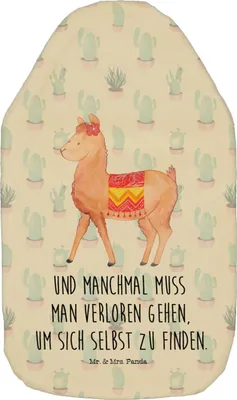 Produktbild von Mr. & Mrs. Panda Wärmflasche Alpaka Stolz - Kaktus Grün - Geschenk, wärmebeutel, Wärmflaschen, mit Bezug, Wärmekissen, Lama, gummi