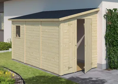 Produktbild von Palmako Gerätehaus Mia 5,2 m² 166x332 aus Holz Geräteschrank Wandstärke: 16 mm Inklusive: Fußboden Gartenhaus