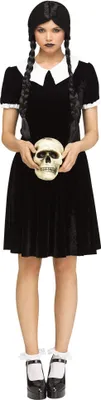Produktbild von Gothic Schulmädchen Kostüm für Halloween Karneval Größe: S-M