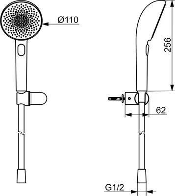 Produktbild von HANSA HANSAAURELIA Handbrausegarnitur, 3-strahlig, 4717012033
