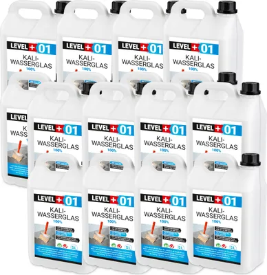 Produktbild von Kaliwasserglas 80L Pur Betonversiegelung Holzschutz Imprägnierung Grundierung Verfestung Unverdünnt Level+ RM01