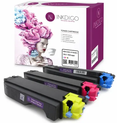 Produktbild von Inkdigo Tonerset TK5150 für Kyocera ECOSYS M6035cidn, M6535cidn, P6035cdn – CMYK,, KI-generiertes Bild