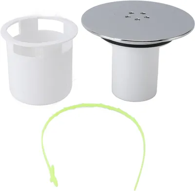 Productafbeelding van Kunststof Douchevalafdekking Vervanging 90 Mm - 115 Mm Douchepluggatafdekking met Haarvanger voor Badkamer Keuken