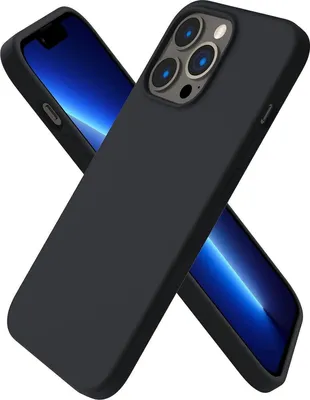 Produktbild von ORNARTO Silikon Case für iPhone 13 Pro 6,1 Zoll Voller Schutz Schwarz