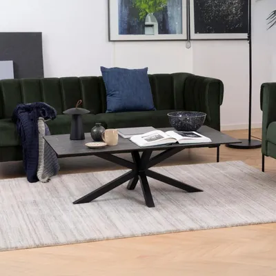 Productafbeelding van Salontafel Harrie Keramiek Zwart Fairba 130cm - Giga Living