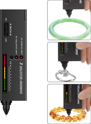 Image de Diamond Selector II Testeur de diamant professionnel à LED Indicateur de diamant Bijoux cristal Jade Selector Crayon de test Outil Haute précision