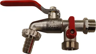 Zdjęcie produktu dla Kulowy zawór spustowy Sirocco 1/2 "AG z dwoma wylotami 3/4 "AG