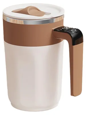 Produktbild von Automatischer Rührbecher mit Echtzeit-Temperaturanzeige, wiederaufladbarer, doppelwandiger, isolierter Kaffeebecher aus Edelstahl 316