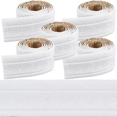Produktbild von Flexibler 3D Rand Schmuck Selbstklebend Weiß für Hotel oder Heim Dekoration