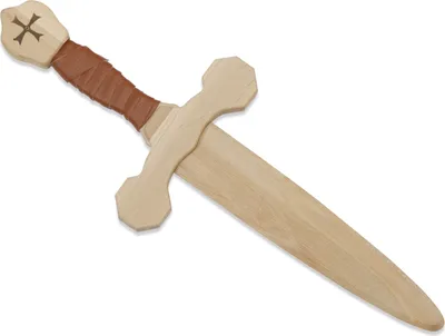 Produktbild von BestSaller 1014 Tempelorden-Dolch, Birke, mit Wickelung, 40 cm, natur