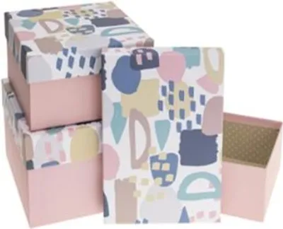 Produktbild von Set mit 3 dekorativen Geschenkboxen 377_080-17