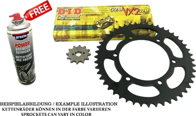 Obrázek produktu pro Sada řetězu DID VX2 HONDA CR 125 R 04-07 Řetěz 520 VX2 X-Ring, 116 článků