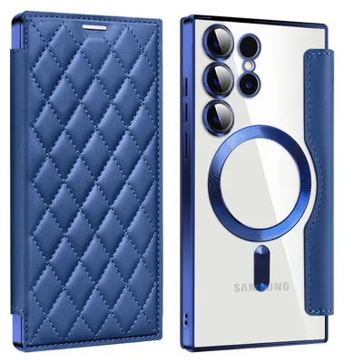 Obrázek produktu pro Pro Samsung Galaxy S24 Ultra 360° Full Body Magsafe RFID Anti Data Theft Art Kožené pouzdro Smart Cover