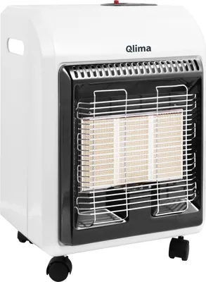 Zdjęcie produktu dla Qlima GH741RM, 4100 W, Gaz, Czarny, Biały, Wewnętrzna, Podłoga, 50 m²