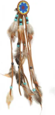 Produktbild von Indianer Kopfschmuck mit Perlen und Lederriehmen