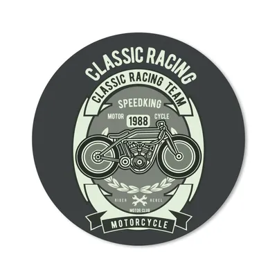 Produktbild von MuchoWow® Mauspad Mousepad Motorrad - Briefe - Vintage - Zitat 30x30 cm - Mousepads - Maus Mat - Pad - Mausunterlage - Tischunterlage - Schreibtischmatten