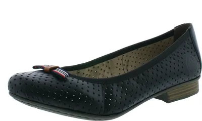 Produktbild von Rieker 51997-14 Damen Ballerinas Halbschuhe Blockabsatz, Größe:37 EU, Farbe:Blau