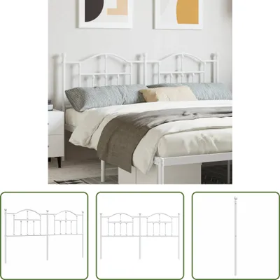 Immagine prodotto di The Living Store Testiera in metallo bianco 180 cm