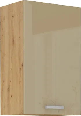 Produktbild von Hängeschrank 50 Eiche Artisan Cappuccino Hochglanz Küchenzeile Küchenblock Küche