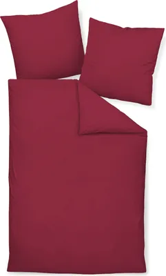 Produktbild von Traumschloss Mako-Satin Bettwäsche uni 200 x 200 cm bordeaux UNI, unifarben