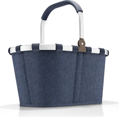 Produktbild von reisenthel carryrybag, nákupní košík, piknikový koš, Herringbone Dark Blue, 22 L, BK4113
