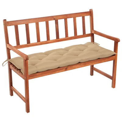 Image de Banc de jardin avec coussin 120 cm Bois d'acacia massif