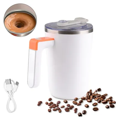Obrázek produktu pro 300 ml samomíchací hrnek, ohřev na teplotu, magnetický hrnek na míchání kávy s víčkem, dobíjecí vložka z nerezové oceli 304, vodotěsný, na kávu, čaj, mléko a kokos, chytrý termo hrnek na míchání do kanceláře, školy, tělocvičny