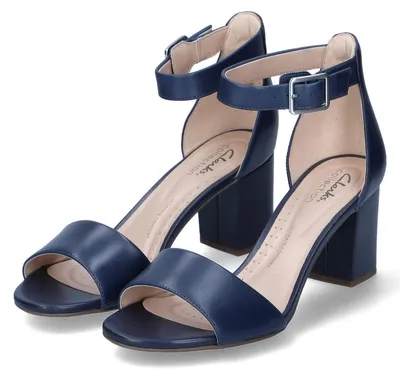 Produktbild von Clarks Damen Riemchensandaletten DEVA MAE Blau Glattleder Größe: 36