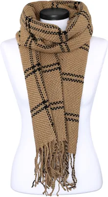 Produktbild von dicker Damen Strickschal kariert Karo XXL Wollschal Oversized Winterschal Neverless®