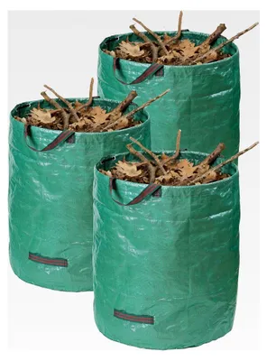 Produktbild von Gartenabfallsack 272 l - 3er Set - Selbststehend - Witterungsbeständig - Abwaschbar