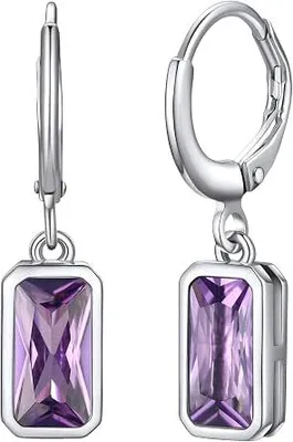 Image de Boucles d'oreilles en argent sterling 925 avec pierre d'alexandrite pour femmes – Bijoux élégants