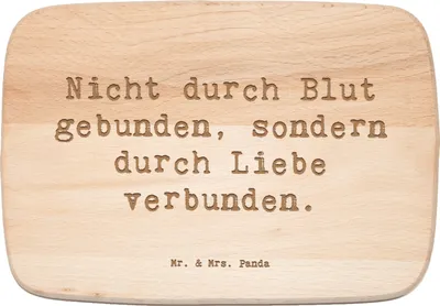 Produktbild von Mr. & Mrs. Panda Holz Küchenbrett Spruch Adoptivbruder Liebe - Transparent - Geschenk, Geburtstage, Schneidebrett, Adoption, Frühstücksbrettchen, Bindung, Holzbrettchen