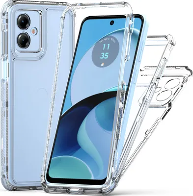 Obrázek produktu pro Průhledné pouzdro pro Motorola Moto G14, nárazuvzdorné TPU a PC hybridní Jasný pouzdro