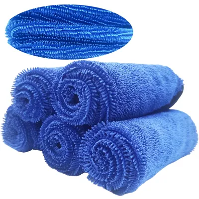 Productafbeelding van 5 handdoeken, snel drogend, 30 x 30 cm, zeer absorberend, donkerblauw