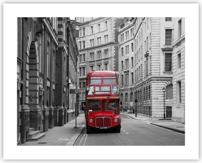 Produktbild von Poster - Poster ohne Rahmen - Bus england urlaub london - 50x40 cm - Wand Bild - Wanddeko - Wandbilder - Kunstposter - Wandposter - Bilder - Kunstdruck - Wanddekoration - Wandbild - P2XAA50x40-2153