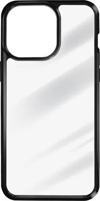 Zdjęcie produktu dla Wstrząsoodporne etui do iPhone'a 15 Pro z miękką ramką i solidną ramką - czarna krawędź