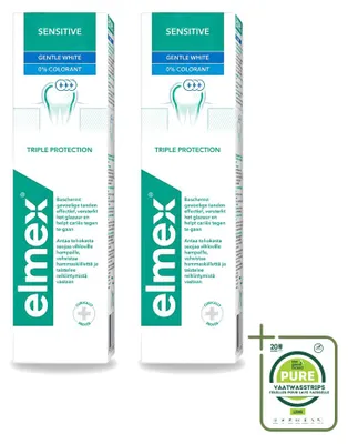 Produktbild von 2 x Elmex Sensitive Whitening Zahncreme - 75 ml - Großpackung - 2 Stücke