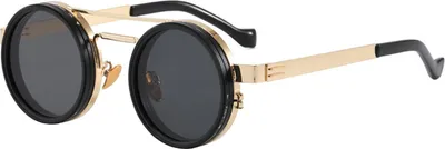 Produktbild von 1–9 Gänge verstellbare Tönung Sonnenbrille Retro runde polarisierte Brille mit ND-Filtergläsern für Männer Angeln Autofahren Strand schattig