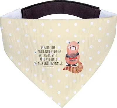 Produktbild von Mr. & Mrs. Panda Halstuch Roter Panda - Gelb Pastell - Geschenk, Hunde, Hundehalstuch, Liebe, Liebling, Herz, Tuch, Für, Lieblingsmensch, Lustige Sprüche, Rot, Hundetuch